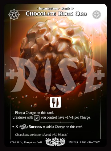 Chocolate rock orb
