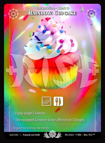 Rainbow cupcake