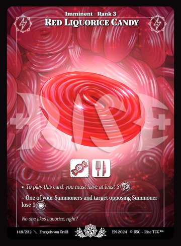 Red liquorice candy